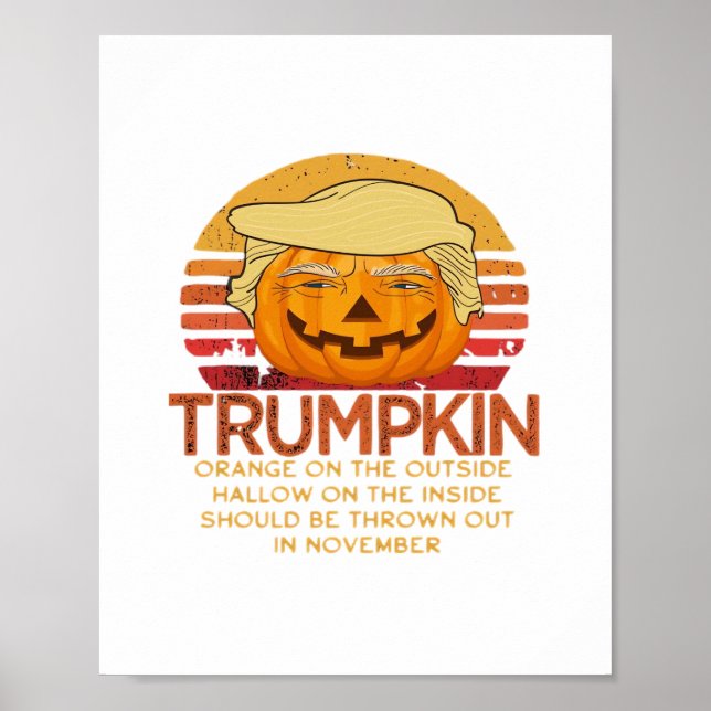 Trumpkin Halloween Funny Classic – Political Pumpk Poster (Front)