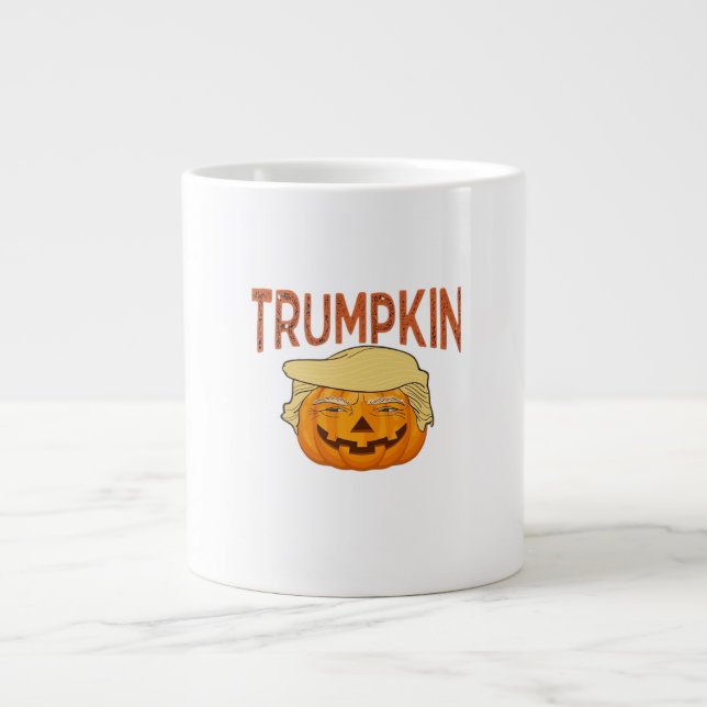 Trumpkin Halloween Funny Classic – Sloth Mask Desi Large Coffee Mug (Front)