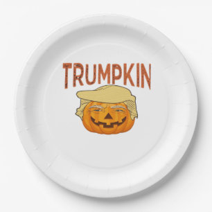 Trumpkin Halloween Funny Classic – Sloth Mask Desi Paper Plate