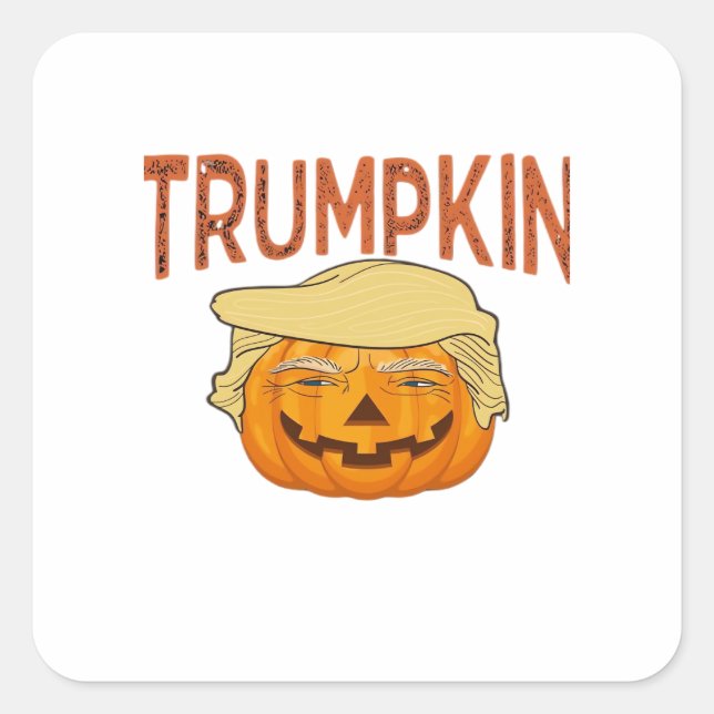 Trumpkin Halloween Funny Classic – Sloth Mask Desi Square Sticker (Front)