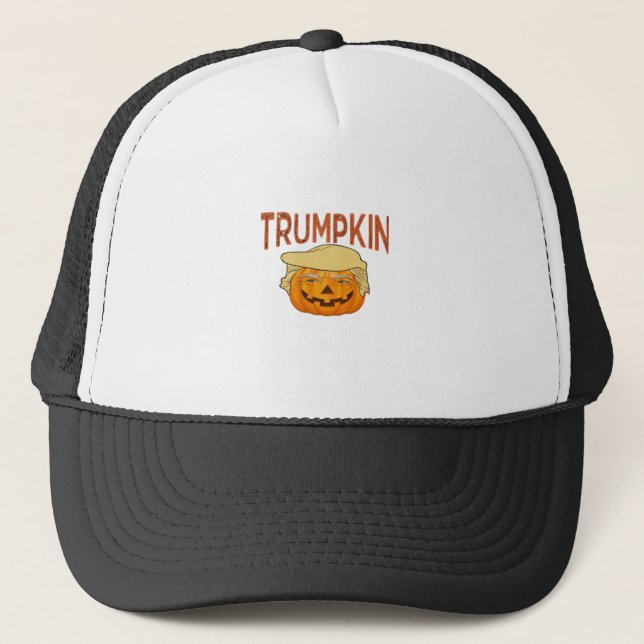 Trumpkin Halloween Funny Classic – Sloth Mask Desi Trucker Hat (Front)