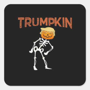 Trumpkin Halloween Funny Classic Square Sticker