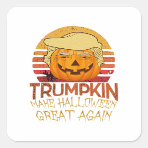 Trumpkin Halloween Funny Classic Square Sticker