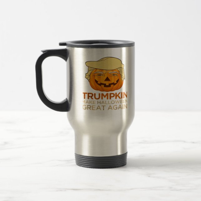 Trumpkin Halloween Funny Classic Travel Mug (Left)
