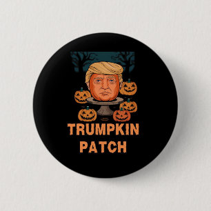 Trumpkin Halloween – Funny Political Pumpkin Desi 6 Cm Round Badge