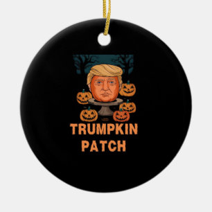 Trumpkin  Halloween – Funny Political Pumpkin Desi Ceramic Tree Decoration