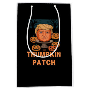 Trumpkin  Halloween – Funny Political Pumpkin Desi Medium Gift Bag