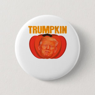 Trumpkin Halloween Jack O Lantern Graphic Funny 6 Cm Round Badge