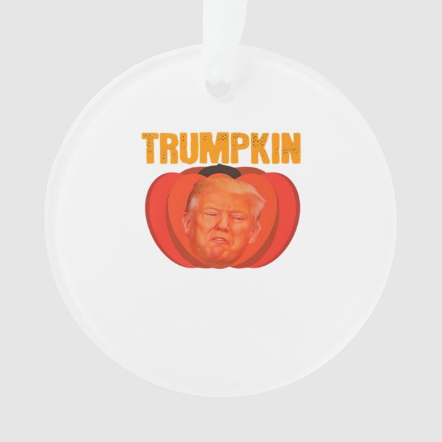 Trumpkin Halloween Jack O Lantern Graphic Funny  Ornament (Front)