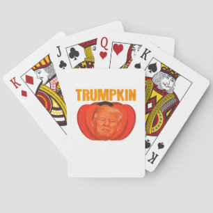 Trumpkin Halloween Jack O Lantern Graphic Funny  Playing Cards