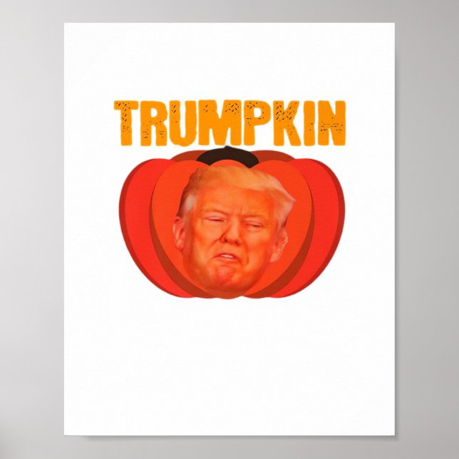 Trumpkin Halloween Jack O Lantern Graphic Funny  Poster (Front)