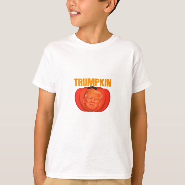 Trumpkin Halloween Jack O Lantern Graphic Funny  T-Shirt (Front)