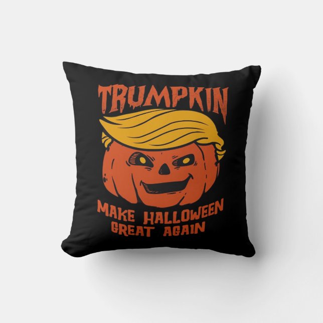 Trumpkin Halloween - Make Halloween Great Again Cl Cushion (Front)