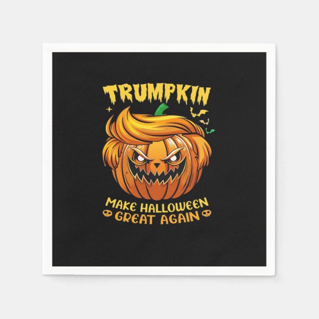 Trumpkin Halloween - Make Halloween Great Again Cl Napkin (Front)
