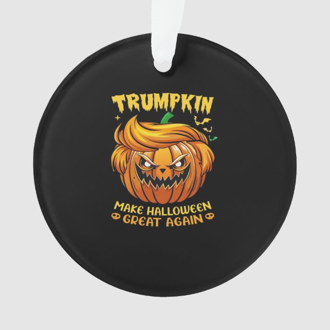 Trumpkin Halloween - Make Halloween Great Again Cl Ornament (Front)