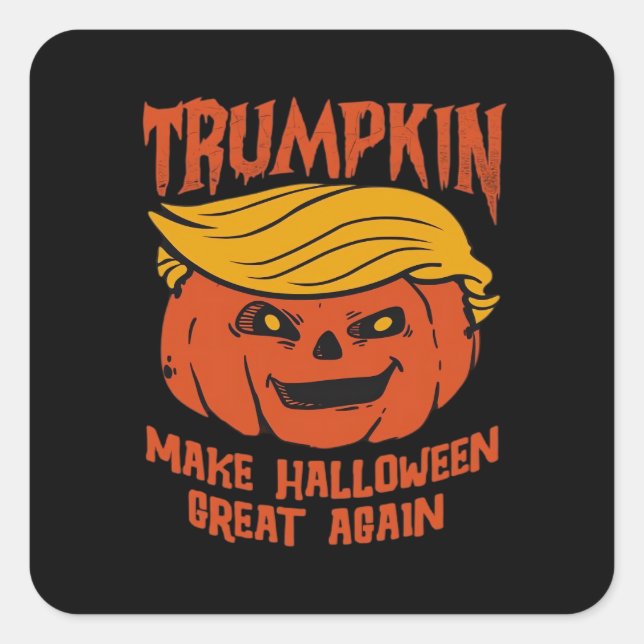 Trumpkin Halloween - Make Halloween Great Again Cl Square Sticker (Front)