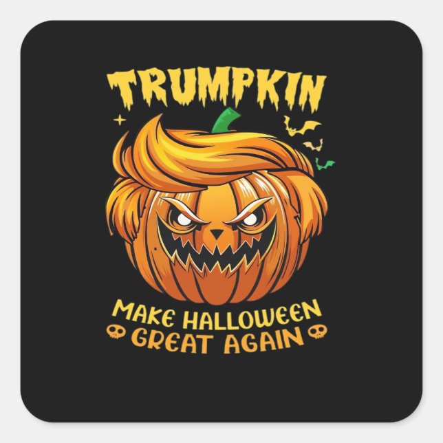 Trumpkin Halloween - Make Halloween Great Again Cl Square Sticker (Front)