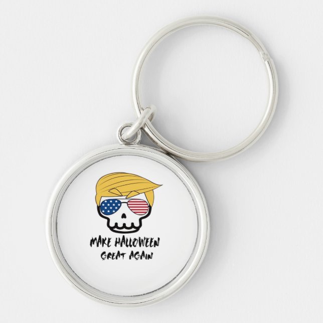 Trumpkin Halloween Make Halloween Great Again Funn Key Ring (Front)