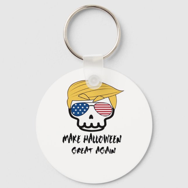 Trumpkin Halloween Make Halloween Great Again Funn Key Ring (Front)