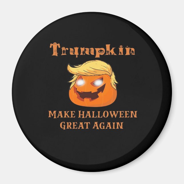 Trumpkin Halloween – Make Halloween Great Again Pu Magnet (Front)