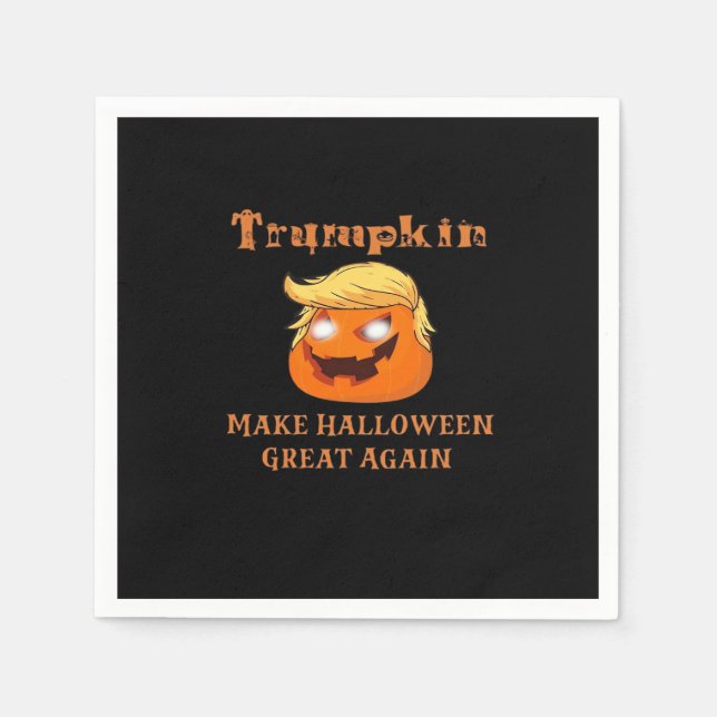 Trumpkin Halloween – Make Halloween Great Again Pu Napkin (Front)