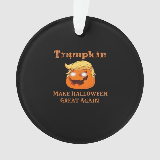 Trumpkin Halloween – Make Halloween Great Again Pu Ornament (Front)