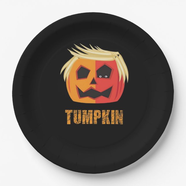 Trumpkin Halloween  Paper Plate (Front)