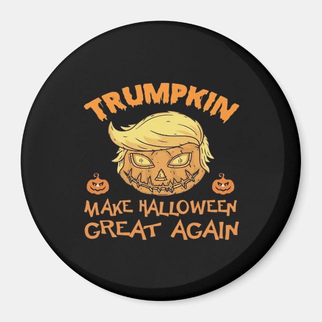 Trumpkin Halloween Pumpkin Magnet (Front)