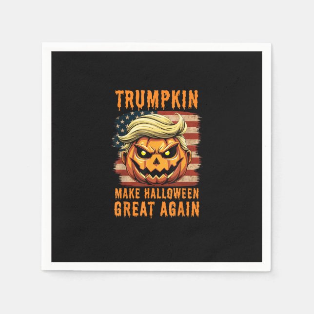 Trumpkin Halloween Pumpkin Make Halloween Great Ag Napkin (Front)