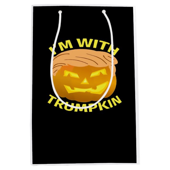 Trumpkin Halloween Pumpkin Medium Gift Bag (Front)