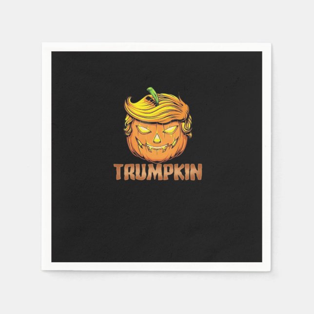 Trumpkin -  Halloween Pumpkin Napkin (Front)