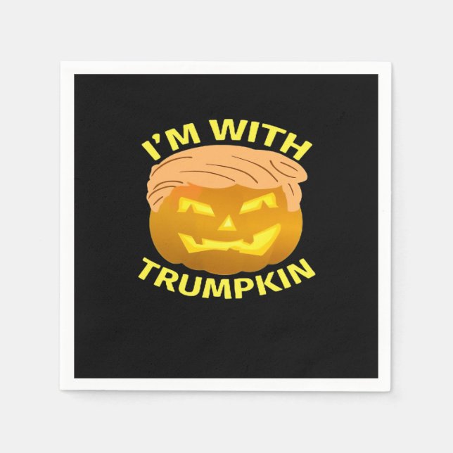 Trumpkin Halloween Pumpkin Napkin (Front)
