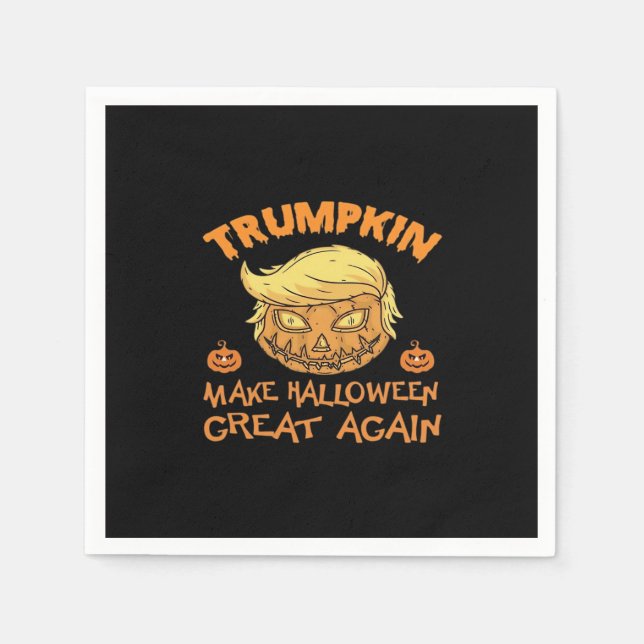 Trumpkin Halloween Pumpkin Napkin (Front)