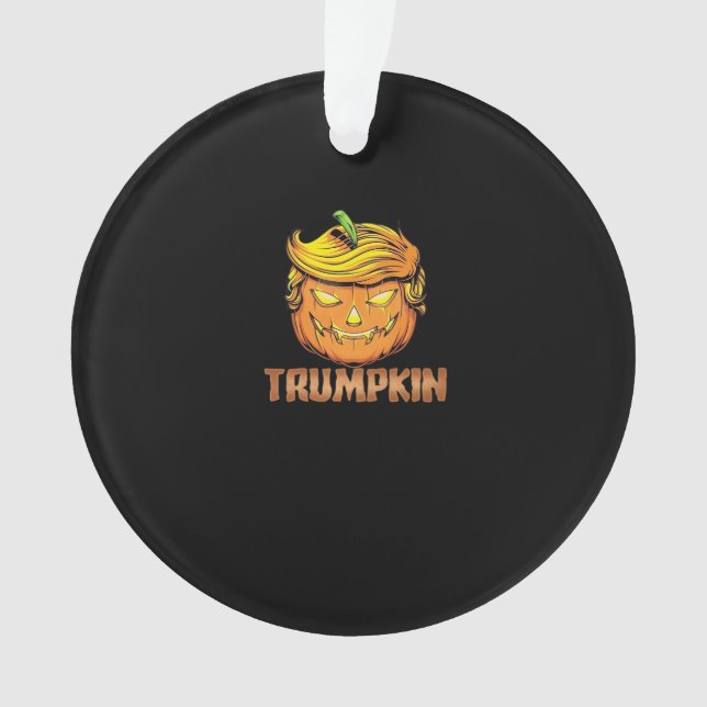 Trumpkin -  Halloween Pumpkin Ornament (Front)