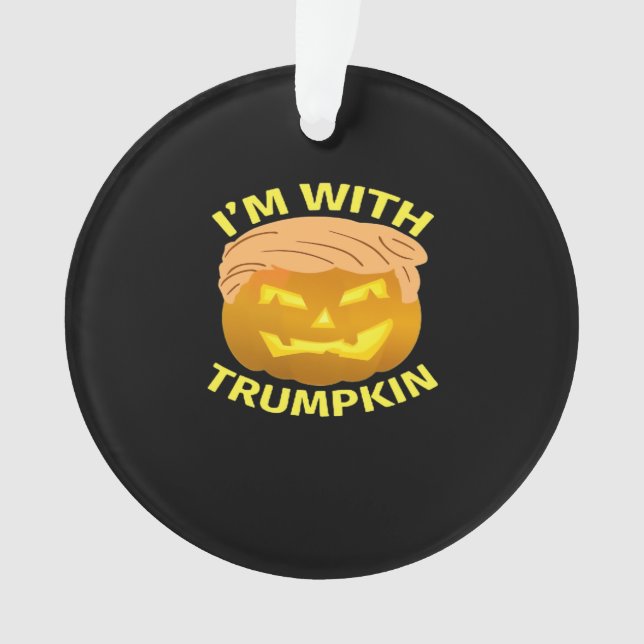 Trumpkin Halloween Pumpkin Ornament (Front)