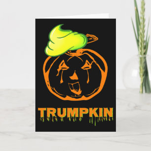 Trumpkin Halloween Pumpkin Pie Slime Funny Font Sh Card