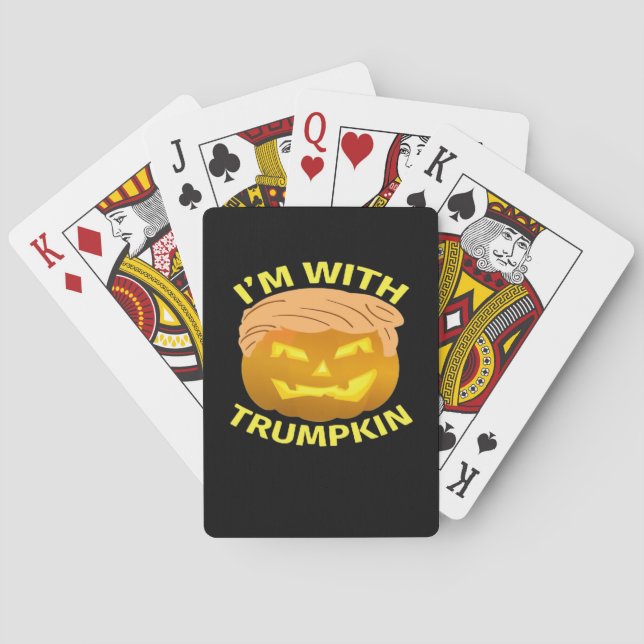 Trumpkin Halloween Pumpkin Playing Cards (Back)