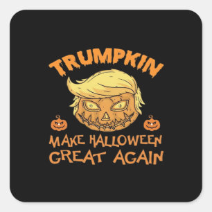 Trumpkin Halloween Pumpkin Square Sticker