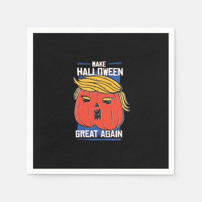 Trumpkin Halloween Pupmkin Classic Napkin (Front)