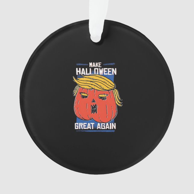 Trumpkin Halloween Pupmkin Classic Ornament (Front)
