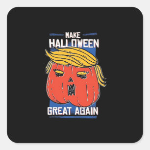 Trumpkin Halloween Pupmkin Classic Square Sticker