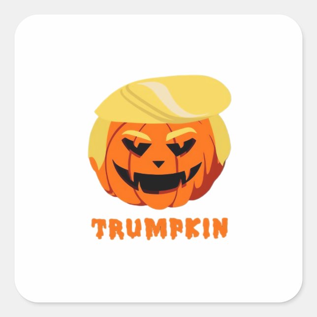 Trumpkin Halloween Square Sticker (Front)