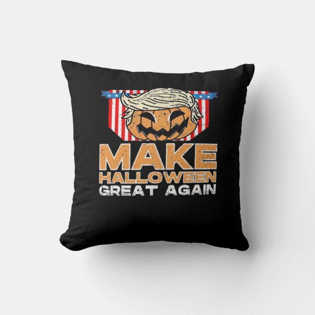 Trumpkin Halloween Vintage Political Funny Cushion (Front)