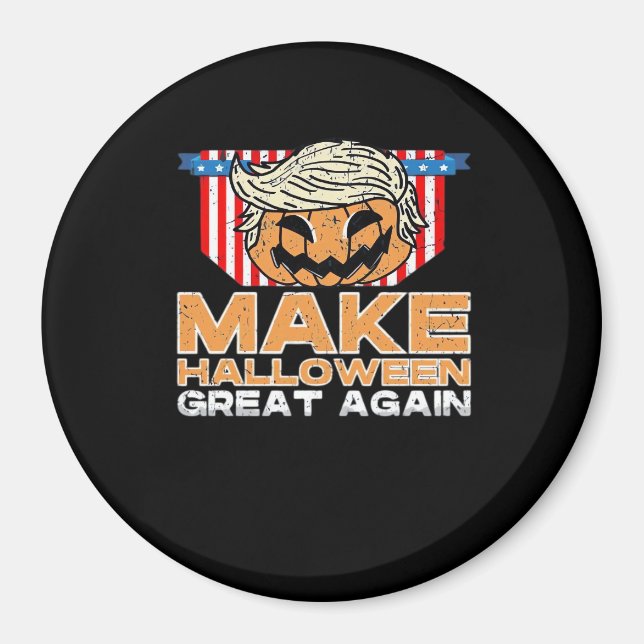 Trumpkin Halloween Vintage Political Funny Magnet (Front)