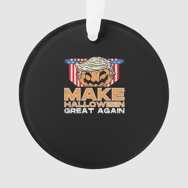 Trumpkin Halloween Vintage Political Funny Ornament (Front)