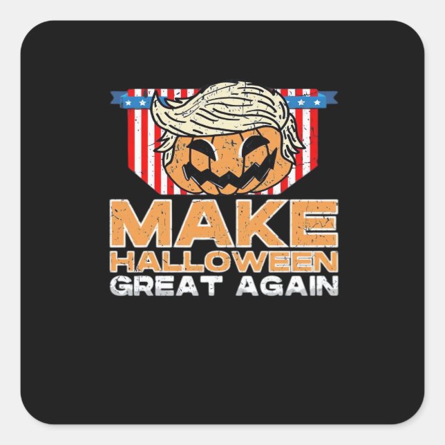 Trumpkin Halloween Vintage Political Funny Square Sticker (Front)
