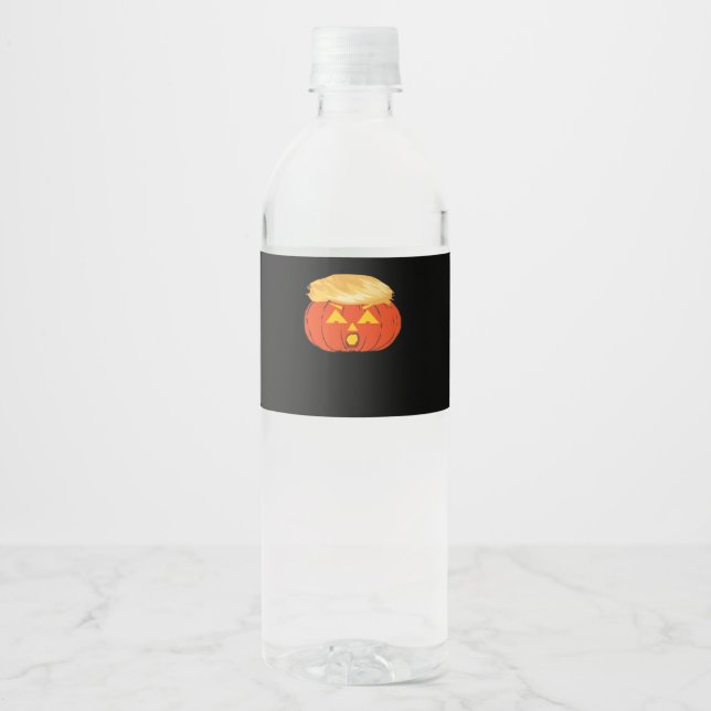 Trumpkin Jack O'Lantern Water Bottle Label (Front)
