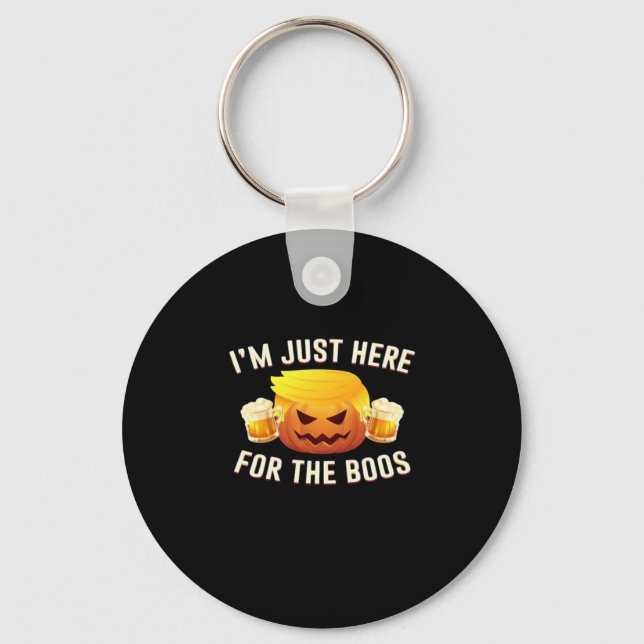 Trumpkin Just For The Boos Halloween Costume Key Ring (Front)