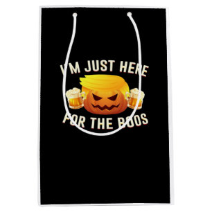 Trumpkin Just For The Boos Halloween Costume Medium Gift Bag