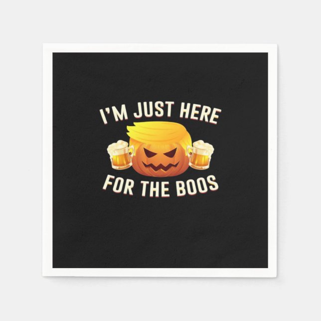 Trumpkin Just For The Boos Halloween Costume Napkin (Front)